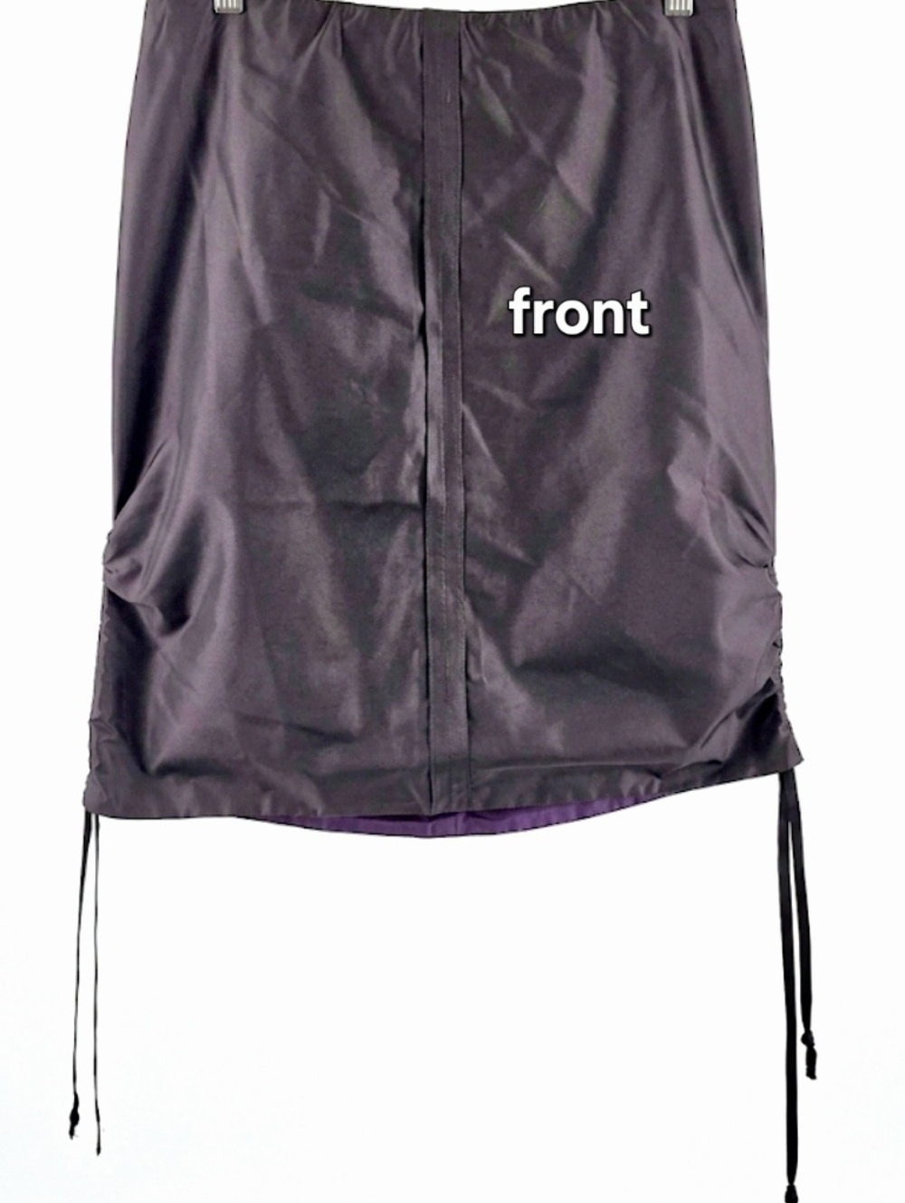 Satin Skirt, Eggplant Color